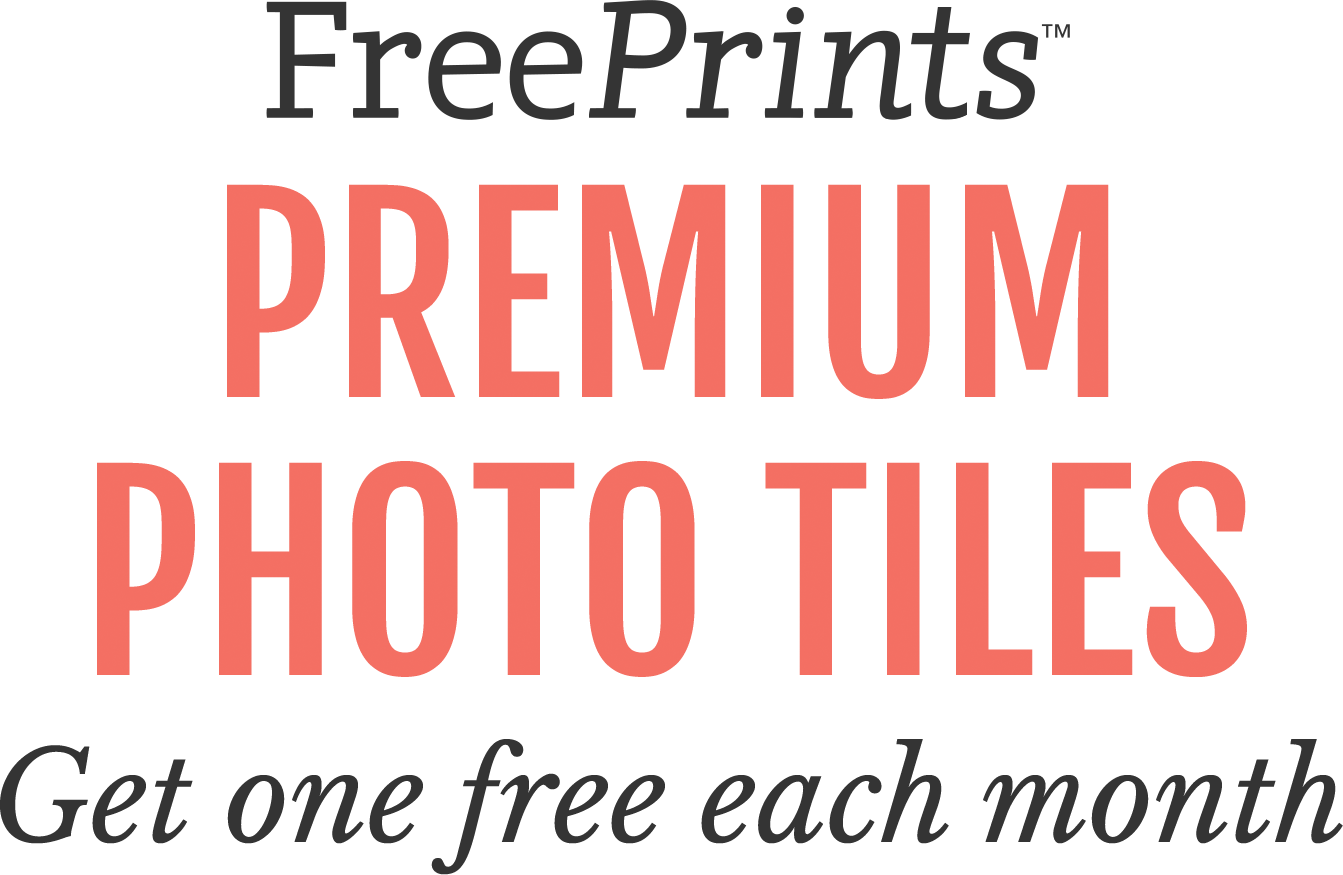 Get one free premium photo tile each month